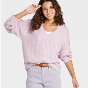 Universal Thread Balloon Sleeve Pullover Sweater